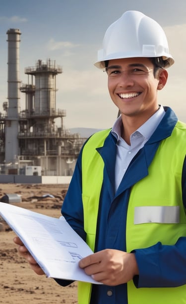 Technicians reviewing energy consumption data on a tablet in a modern office.