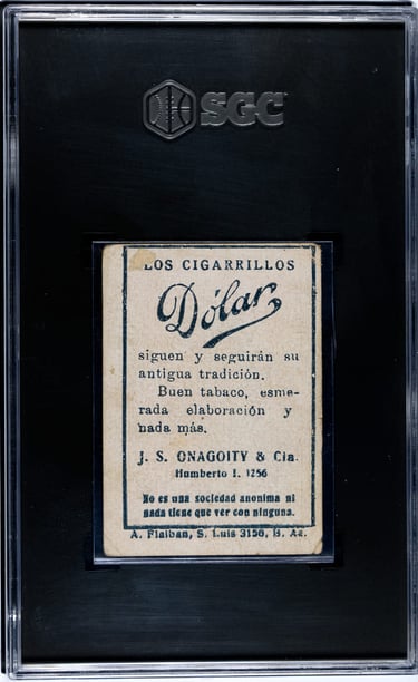 Rare 1925 to 1928 J.S. Onagoity Dolar Cigarillos Basket-ball card prewar