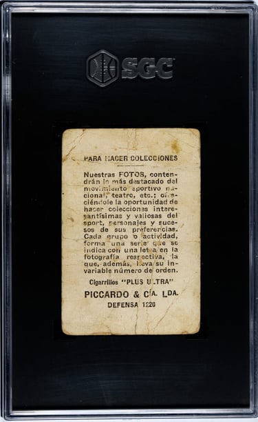 1926 Piccardo & CIA Cigarillos Plus Ultra Basketball Card E5 Uruguayos Y Argentinos reverse back