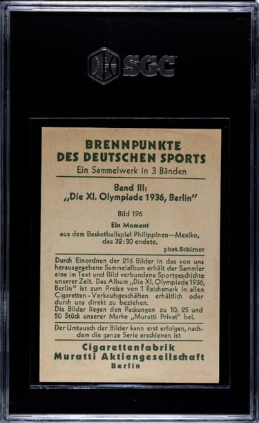 Berlin Olympics Team USA Basketball Card