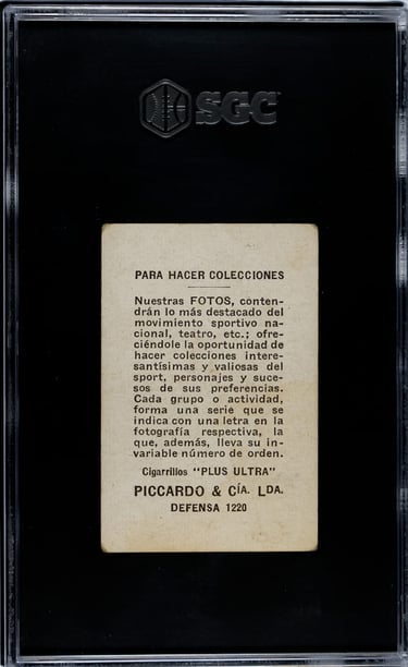 1926 Piccardo & CIA Cigarillos Plus Ultra Basketball Card E3 Uruguayos Y Argentinos