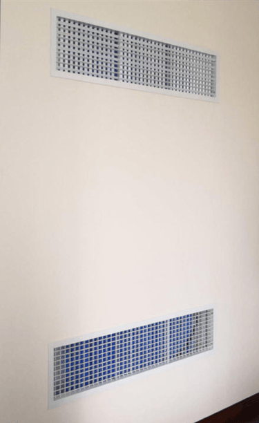 capillary cold module wall installed