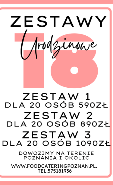 CATERING NA OSIEMNASTE URODZINY