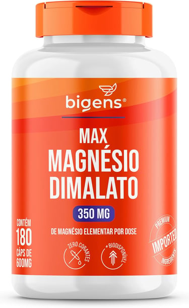 Magnésio Dimalato Biogens 350mg: energia e músculos. Curadoria Vida Performance 2026.