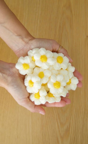 Tutorial para tejer flores puff de crochet