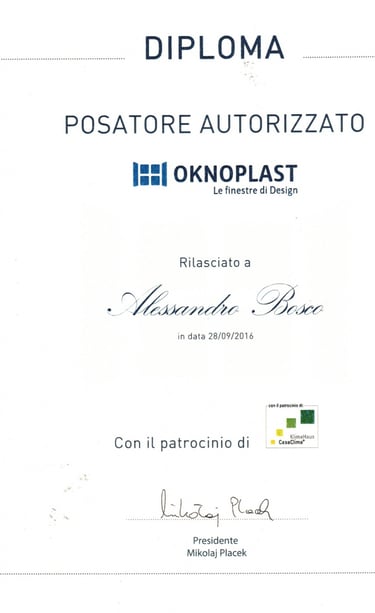 Posatore autorizzato Oknoplast