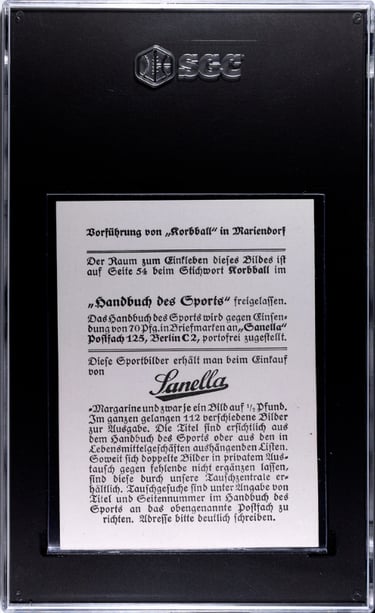 Type 1 Sanella 1932 Cards German Basketball