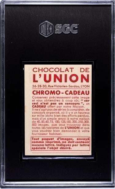 Chocolat De L'Union Rare Basketball Card from 1934