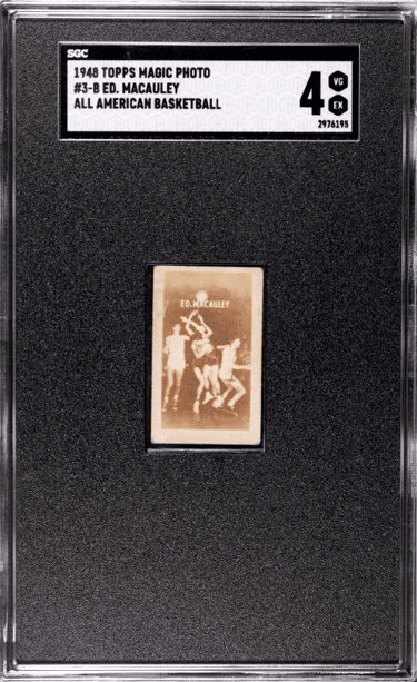 1948 Topps Magic Photos #3-B Ed Macauley All American Basketball Card