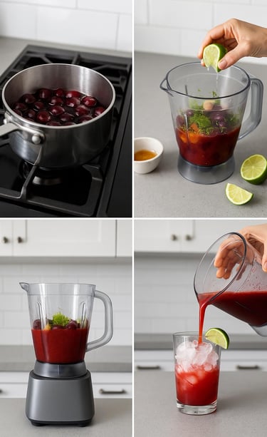 cherry limeade step-by-step
