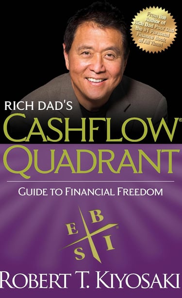 CASHFLOW Quadrant cover, personal finance book on income types and wealth mindset.