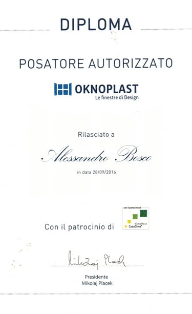 Posatore autorizzato Oknoplast