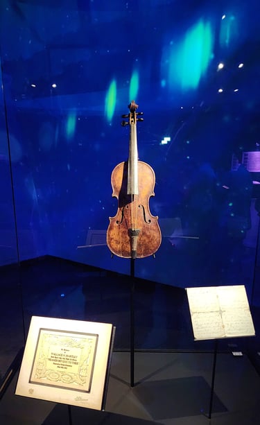 A musician's violin from the Titanic in Belfast, Ireland