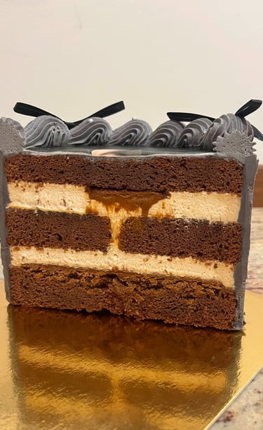 Layer cake chocolat noisette