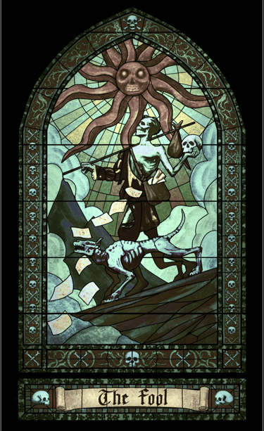 Fools Reborn Tarot - The Fool (Dead Version) - by Artist David Ledesma