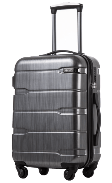 a coolife suitcase on wheels