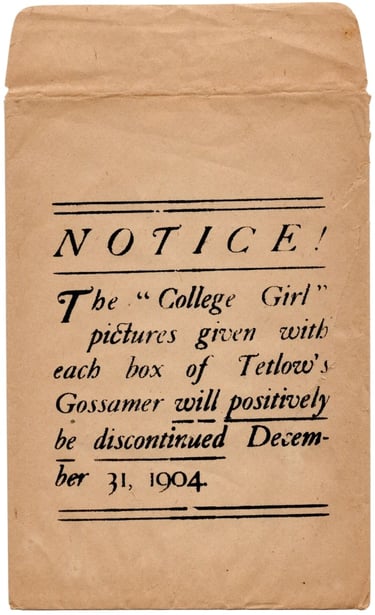Antique Original Pack for the 1903 Joseph Tetlow College Girls Sports Cards
