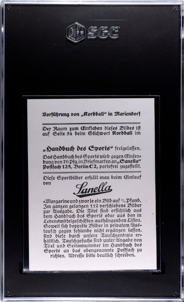 Type 1 Sanella 1932 Cards German Basketball