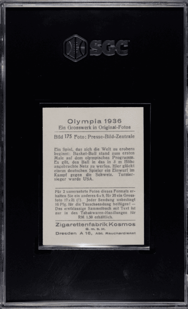 1936 Olympics Basketball Game Team USA Germany