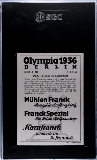 Berlin Olympics Team USA Basketball Card