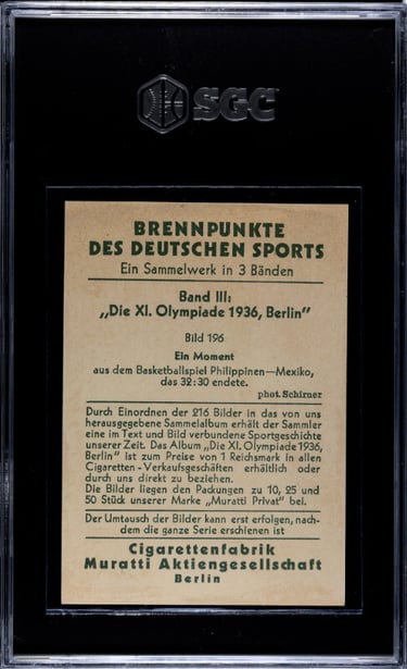 Berlin Olympics Team USA Basketball Card