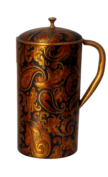 Meena Print Copper Jug – Traditional Indian Design
