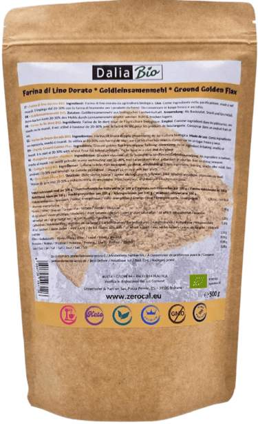Sachet de farine de graines de lin sans gluten