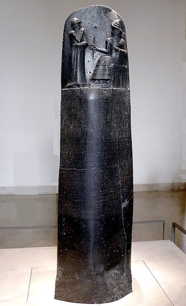 The Louvre stele with the Code of Hammurabi