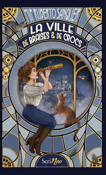 Première de couverture du roman la ville de braises & de crocs