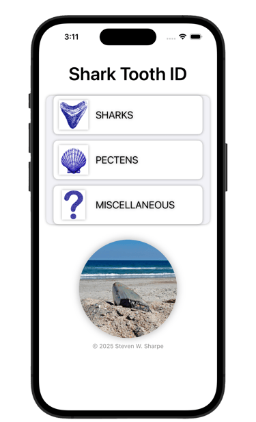 SharkToothID opening screen