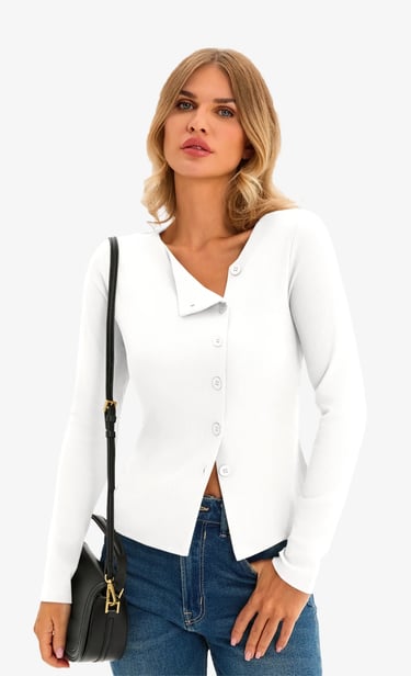 white button down blouse