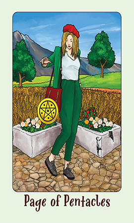 Jasper Tarot Next gen Page of Pentacles