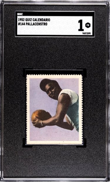 Very Rare Italian Vintage Basketball Card, Quiz Calendario