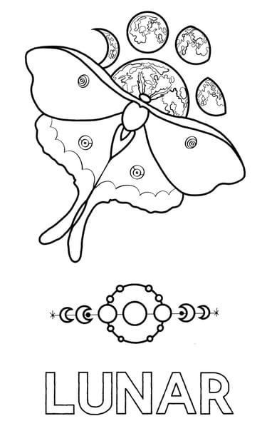 deanna oracle deck lunar coloring page
