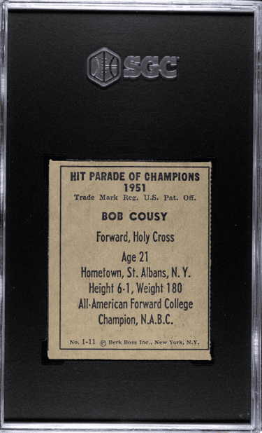 What is Bob Cousy's first Basketball Card?