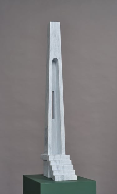 V Vasili Moving Up, 10x25x70cm, Marble, 2024