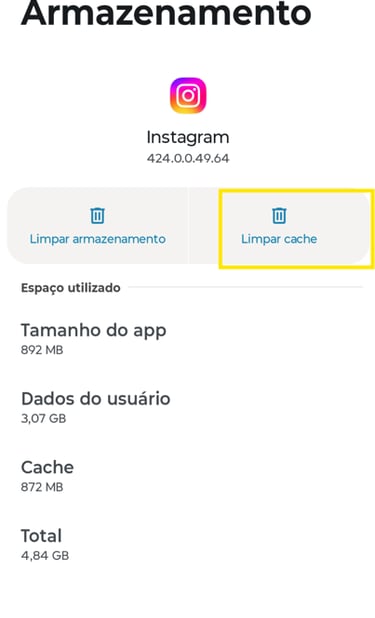 limpar cache no android