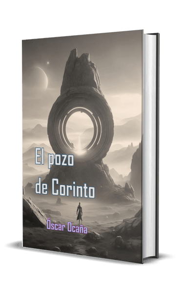 Portada 3D de la novela de Fantasía 'El Pozo de Corinto' de Óscar Ocaña Parrón