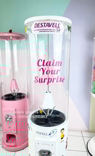 sewa mesin gacha small putih malang