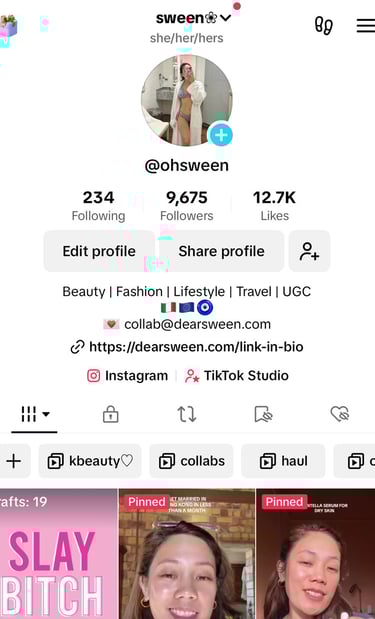 tiktok influencer korean skincare makeup kbeauty yesstyle influencer dearsween