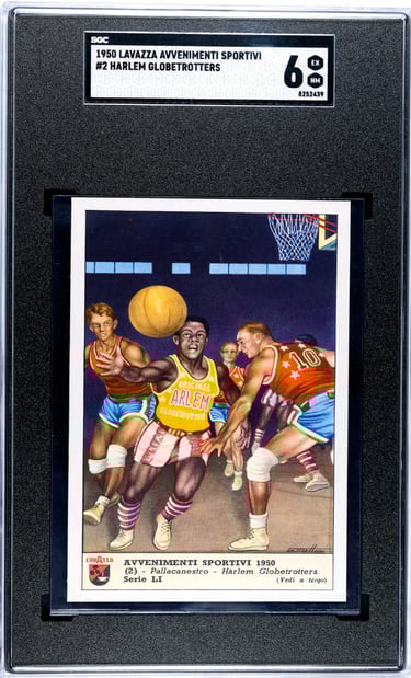 Rare Italian Harlem Globetrotters Vintage Basketball Card
