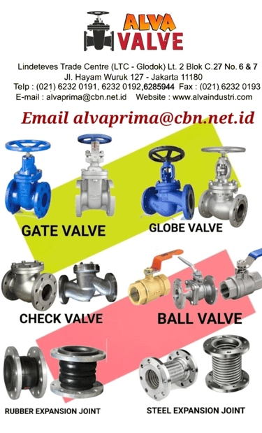 Jual Butterfly Valve, Jual Check Valve, Jual Steel Expansion Joint