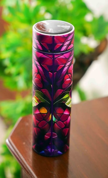 Custom water bottle back