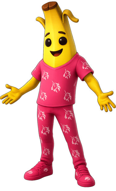 a banana banana peeler wearing a pink pajamas