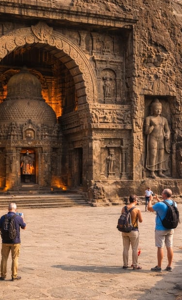 Ajanta caves near Aurangabad in Maharashtra