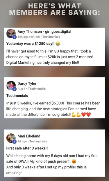 Burnout Business experiences – real participants report on their first sales, $1,250 days, and successes with the online cour