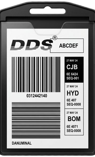 Permanent, reusable and transferable bag tag