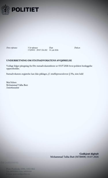 Fredrikstad Police, Østfold police, Salah Al Saadi candidate, Blackmail, Extortion, Linda Tengesdal