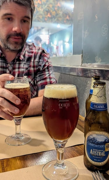 Calafate beer from the Chilean Austral brewery at El Vuit