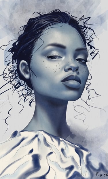 a black woman with freckles